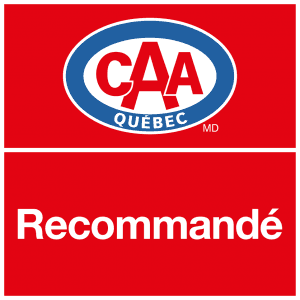 Logo CAA Québec Recommandé, programme de confiance pour entreprises certifiées à Montréal, Québec, Canada.